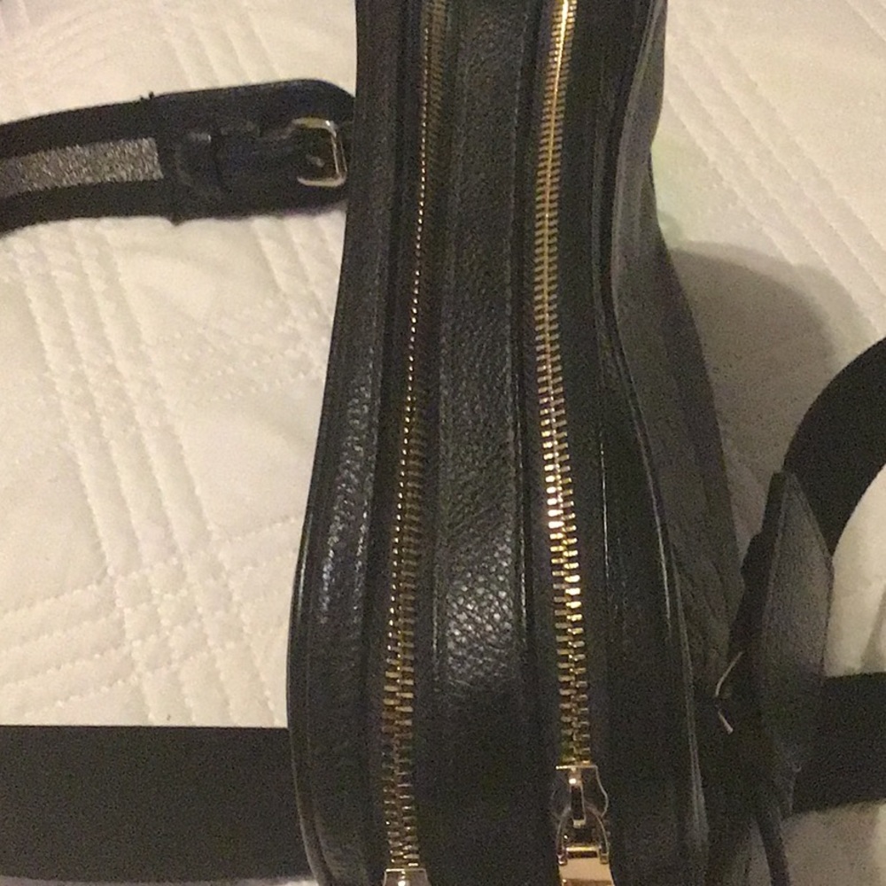 Coach Black Pebbled Leather Embossed Logo Crossbody - Picture 7 of 10